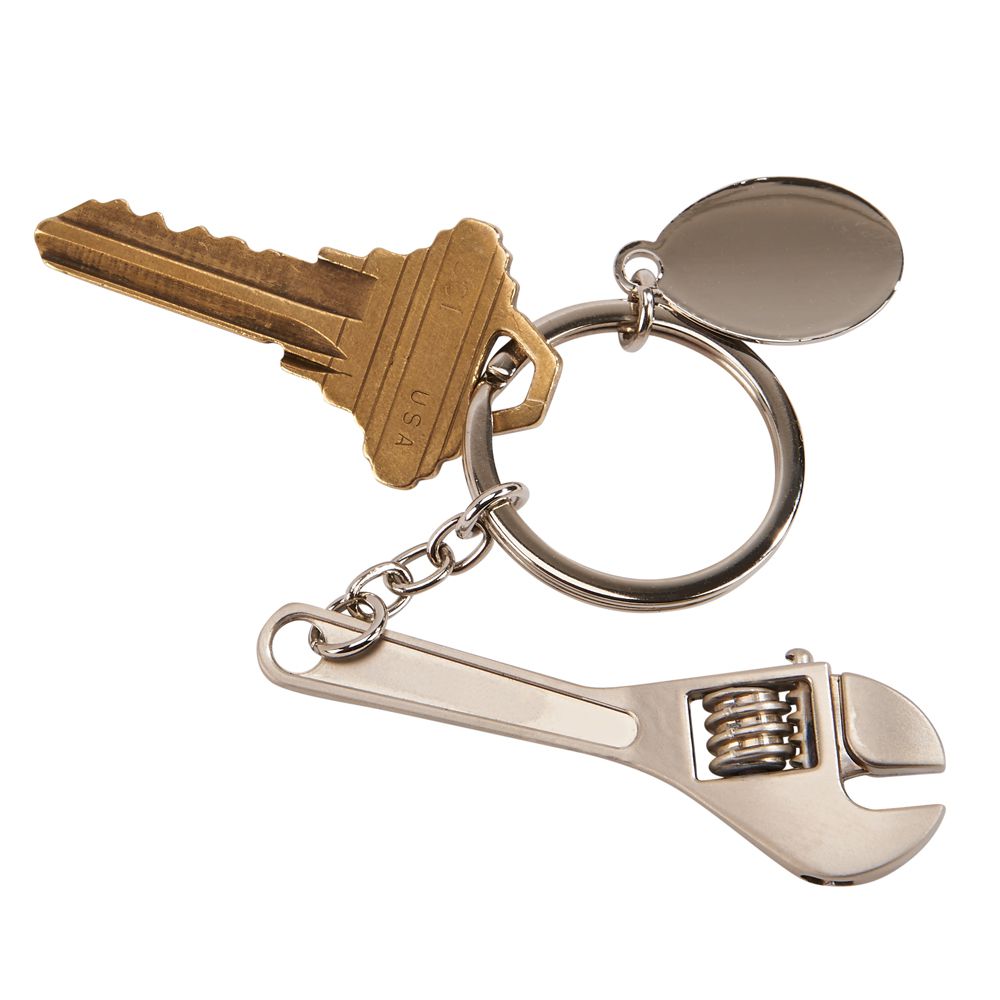 Wrench key chain w/oval engraving plate - Item # 37