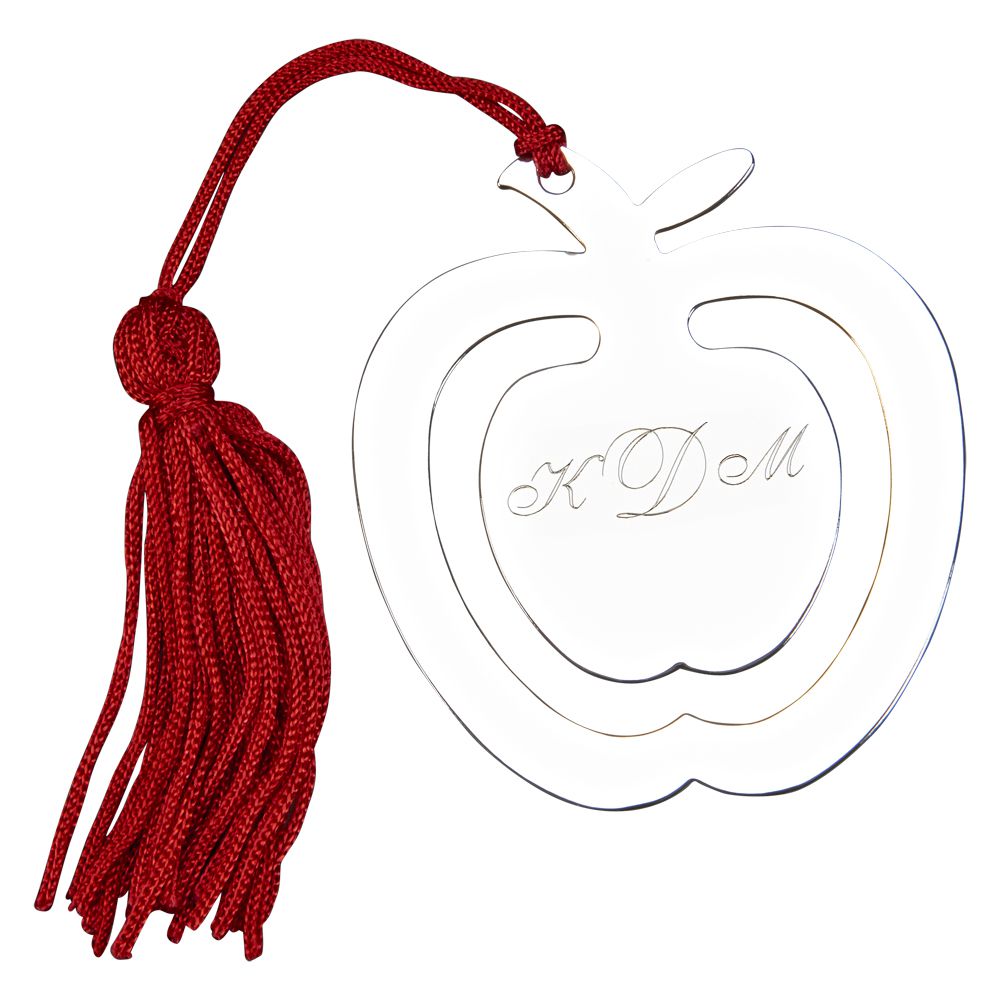 Apple shaped bookmark & tassel - Item # 13303